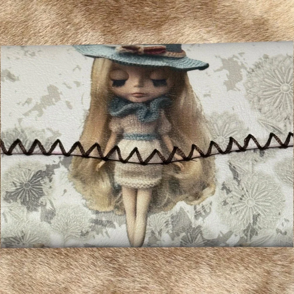 Rare Blythe Doll Art Long Wallet Clutch Kawaii Cottagecore Collectible Harajuku
